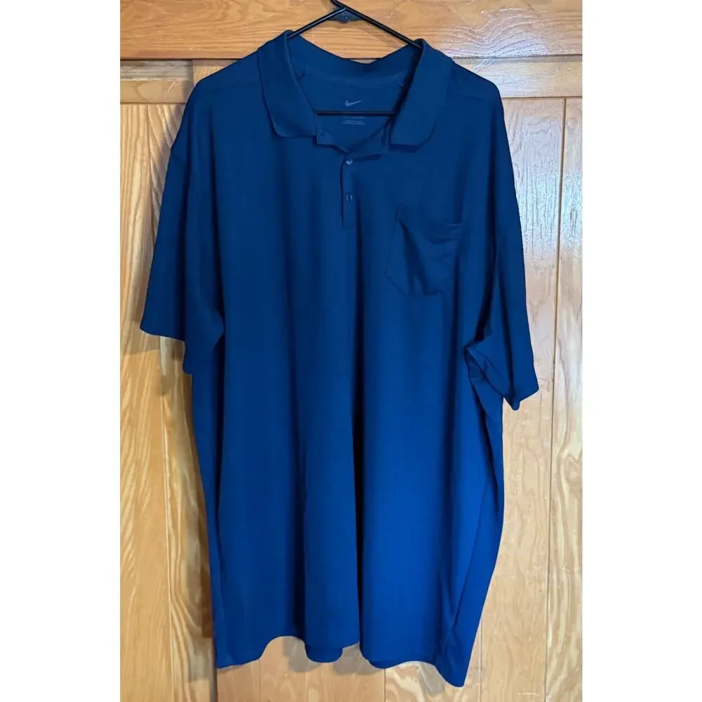 Nike Dri-FIT Micro Pique Pocket Polo Shirt - Navy Blue - 3XL
